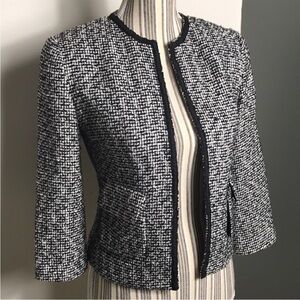 Express Black and White Tweed Blazer